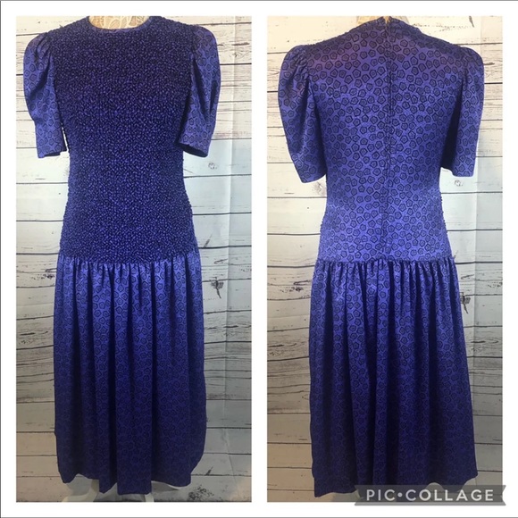Plaza south vintage dress 
Screaming 80’s dress 
In purple with black - Picture 2 of 16